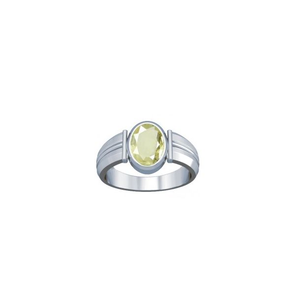 African Yellow Sapphire Sterling Silver Ring - K8