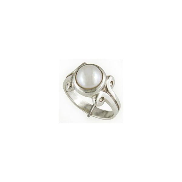 Natural Pearl Sterling Silver Ring - P7