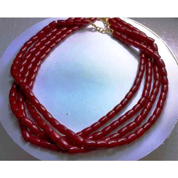 Red Coral Rosary 38 Gram (Length 18 Inch)