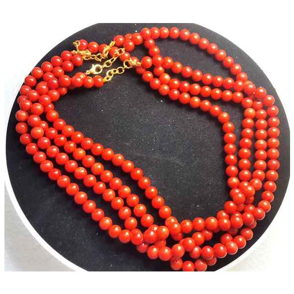 Red Coral Rosary 36 Gram (Length 18 Inch)