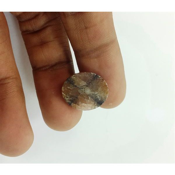 9.61 Carats Natural Chiastolite 16.59 X 13.94 X 4.22 mm