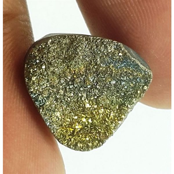 6.41 Carats Natural Spectro Pyrite Druzy 12.72 X 12.19 X 5.88 mm