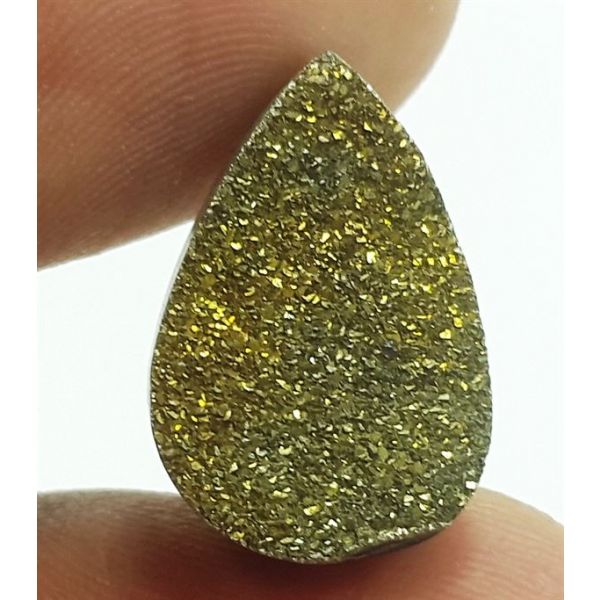 7.3 Carats Natural Spectro Pyrite Druzy 16.50 X 10.95 X 4.33 mm