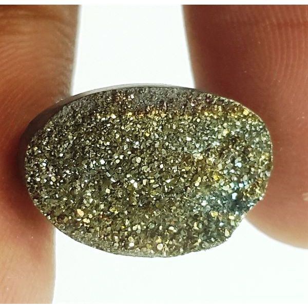6.31 Carats Natural Spectro Pyrite Druzy 14.95 X 10.34 X 4.79 mm