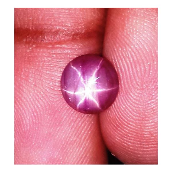 1.73 Carats Burmese Star Ruby 7.30x7.25x2.99 mm
