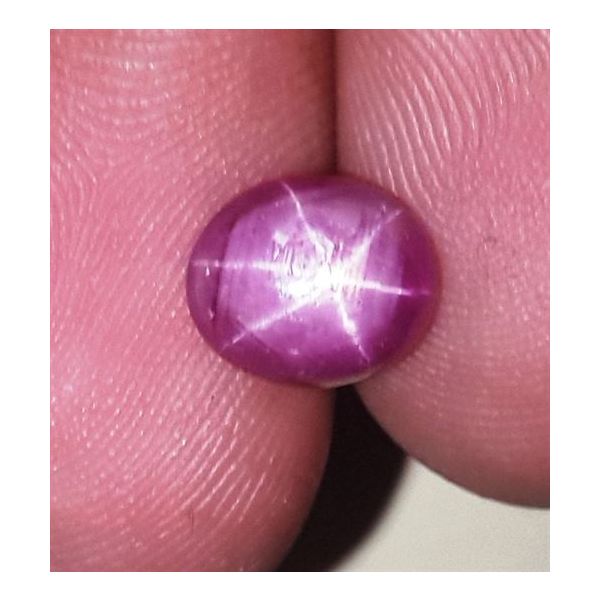 3 Carats Kenya Mines Star Ruby 8.06x7.28x4.72 mm