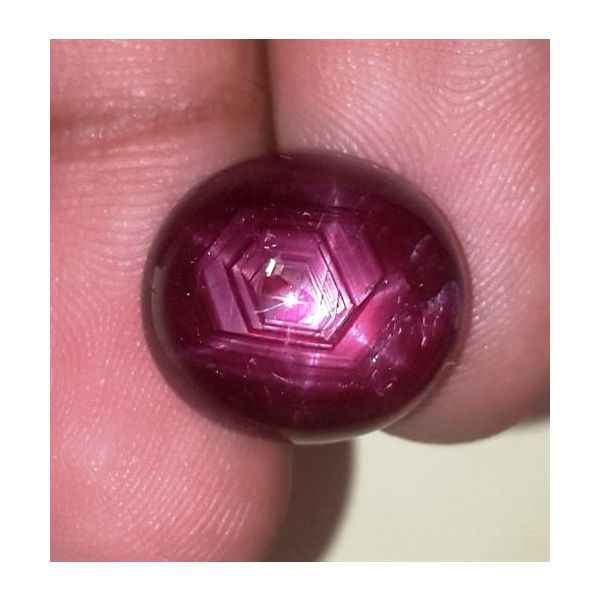 16.52 Carats African Star Ruby 14.64x13.44x7.37 mm