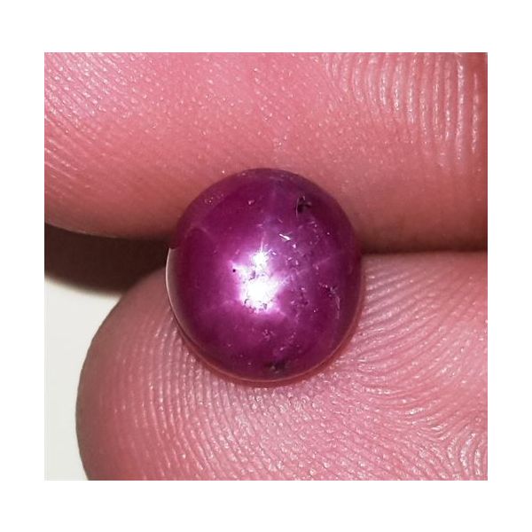 4.72 Carats African Star Ruby 8.66x7.96x5.84 mm