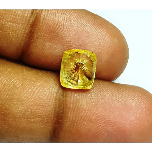 3.65 Carats Natural Yellow Sapphire 8.51x7.55x5.67mm