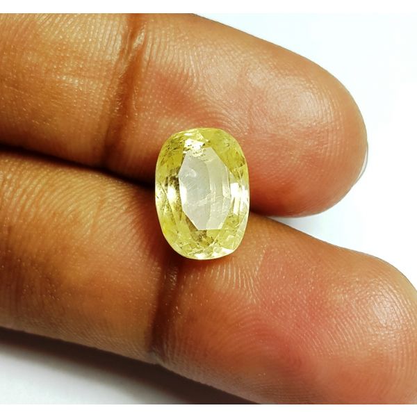 6.45 Carats Natural Yellow Sapphire 11.76x8.30x6.47mm