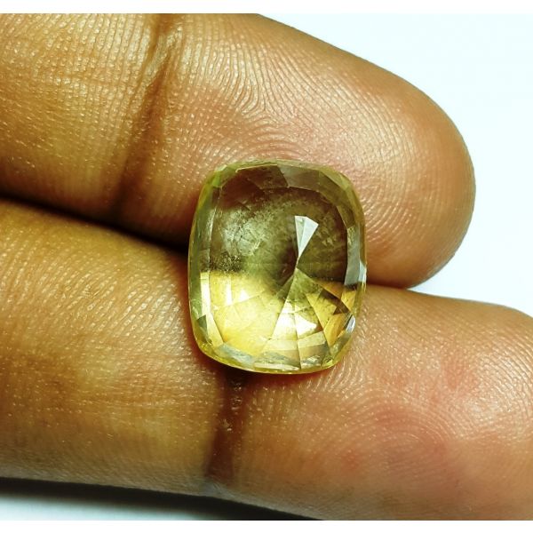 12.55 Carats Natural Yellow Sapphire 13.49x11.32x7.73mm