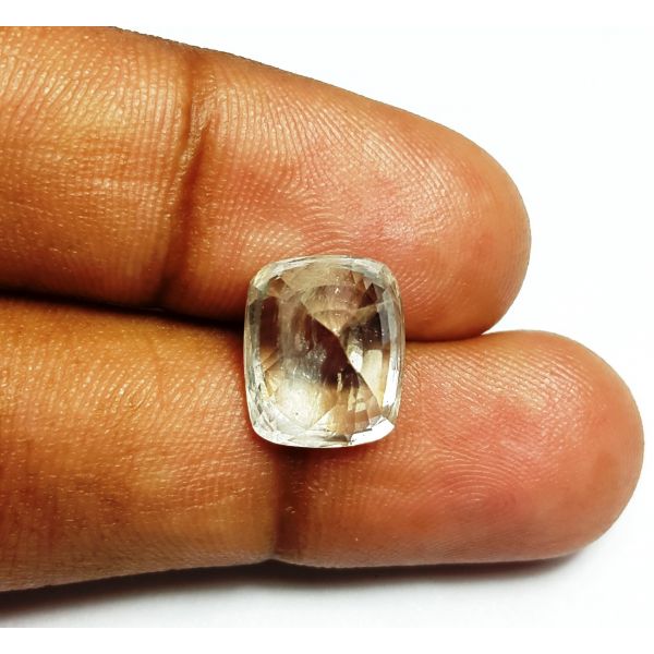 8.19 Carats Natural White Sapphire 11.69x9.79x7.50mm