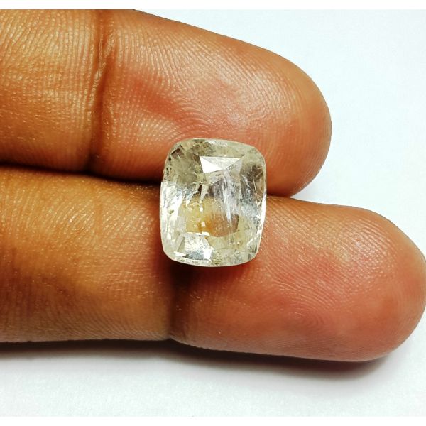 8.19 Carats Natural White Sapphire 11.69x9.79x7.50mm