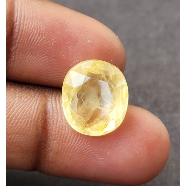 11.39 Carats Natural Yellow Sapphire 13.85x12.05x7.61mm