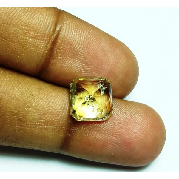 7.18 Carats Natural Yellow Sapphire 9.93x9.80x6.80mm