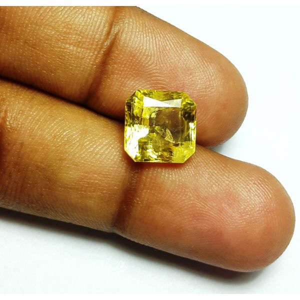 7.18 Carats Natural Yellow Sapphire 9.93x9.80x6.80mm