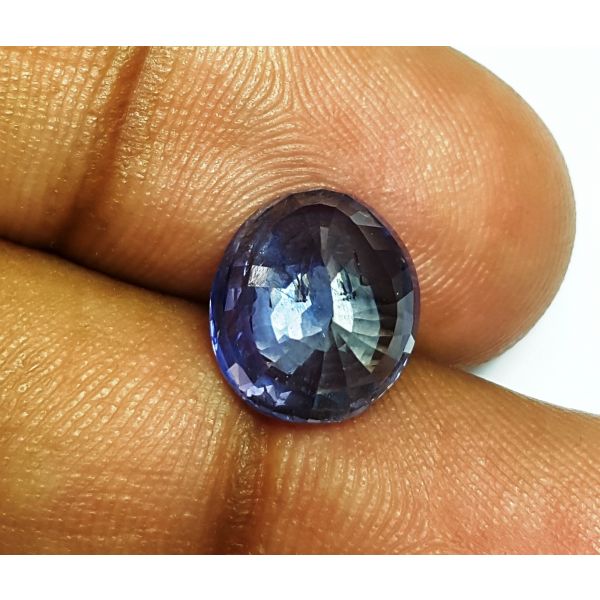 5.02 Carats Natural Blue Sapphire 10.57x9.18x5.38mm