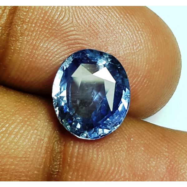 5.02 Carats Natural Blue Sapphire 10.57x9.18x5.38mm