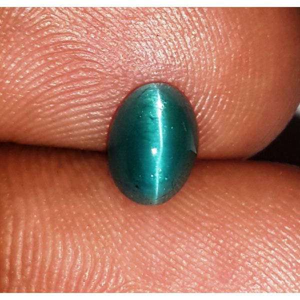 1.36 Carats Natural Sky Green Apatite Cat's Eye 6.63x5.94.4.36mm