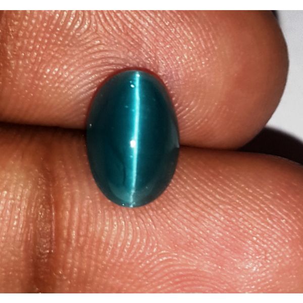 3.38 Carats Natural Sky Green Apatite Cat's Eye 8.82x6.14x4.89mm