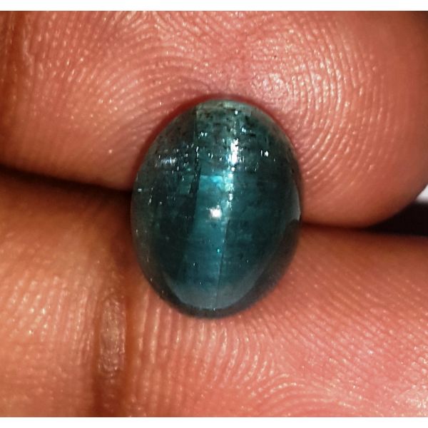 5.74 Carats Natural Sky Green Apatite Cat's Eye 9.66x6.69x6.18mm