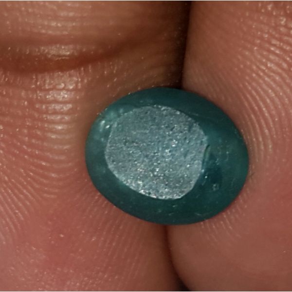 3.07 Carats Natural Sky Green Apatite Cat's Eye 6.98x5.15x4.66mm