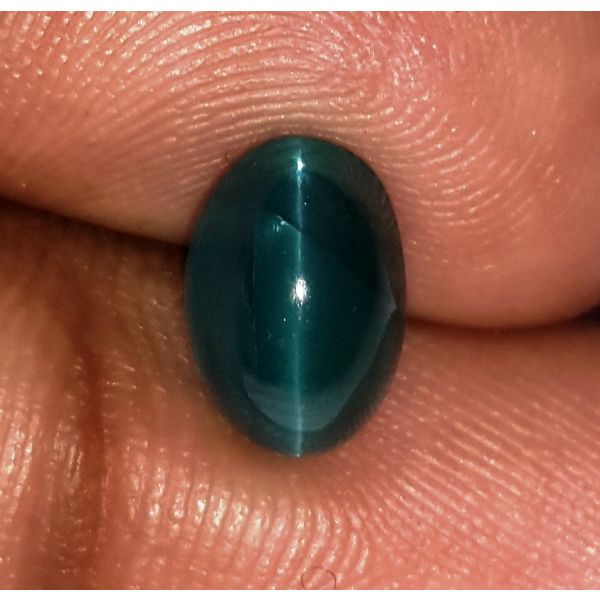 4.60 Carats Natural Sky Green Apatite Cat's Eye 8.31x5.92x5.15mm