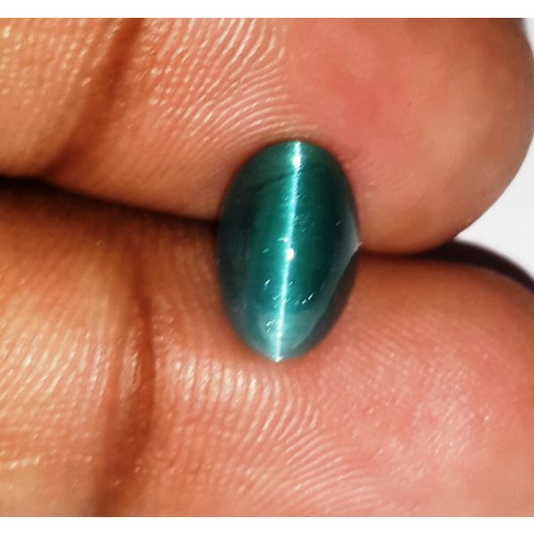 3.85 Carats Natural Sky Green Apatite Cat's Eye 9.84x6.32x7.30mm