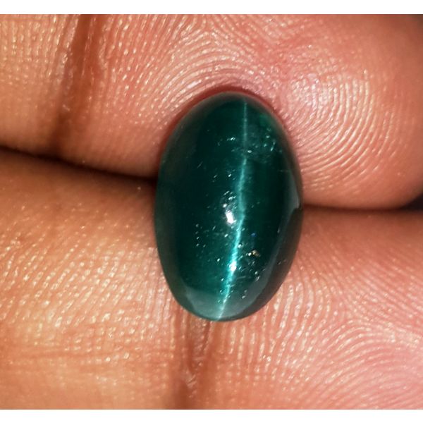 7.18 Carats Natural Sky Green Apatite Cat's Eye 12.67x8.19x8.09mm