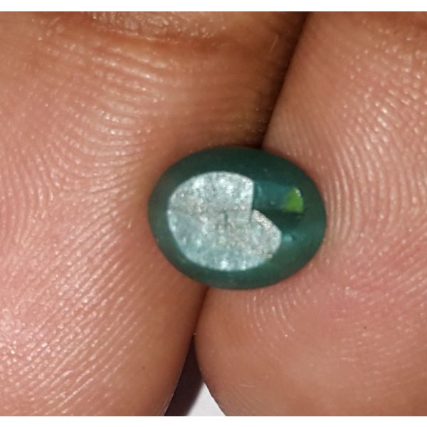  2.58 Carats Natural Sky Green Apatite Cat's Eye 8.11x6.47x5.80mm