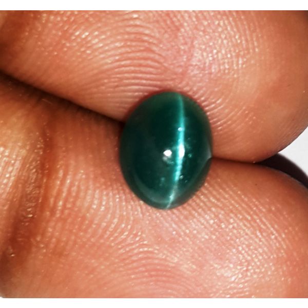  2.58 Carats Natural Sky Green Apatite Cat's Eye 8.11x6.47x5.80mm