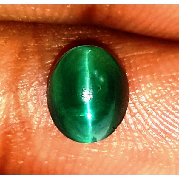  1.30 Carats Natural Sky Green Apatite Cat's Eye 6.22x5.20x4.70mm