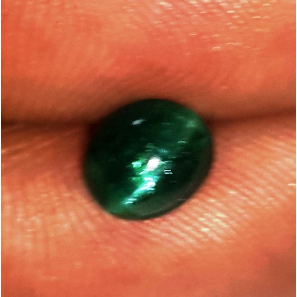  1.26 Carats Natural Sky Green Apatite Cat's Eye 6.45x5.41x4.22mm