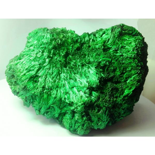 1.123 kg  Natural Green Malachite Fiber Crystal 143.42 x 89.63 x 87.34mm