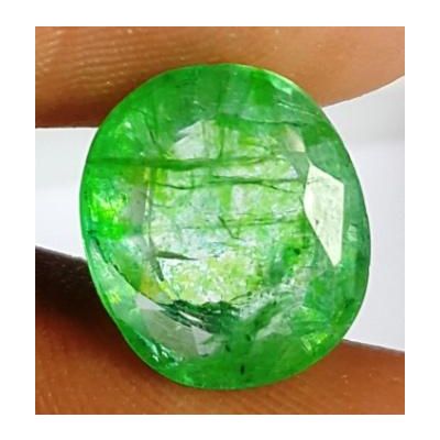 3.98 Carats NaturalColumbian Emerald 11.35 x 10.19 x 4.33 mm