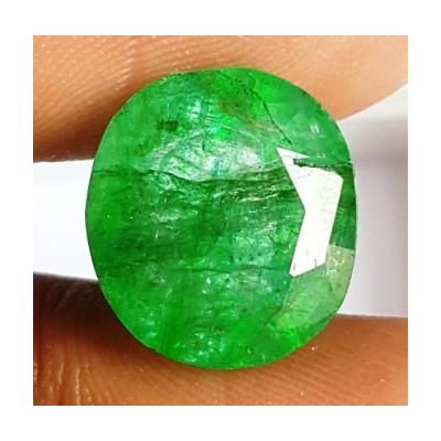 7.60 Carats Natural Columbian Emerald 12.68 x 11.40 x 7.43 mm
