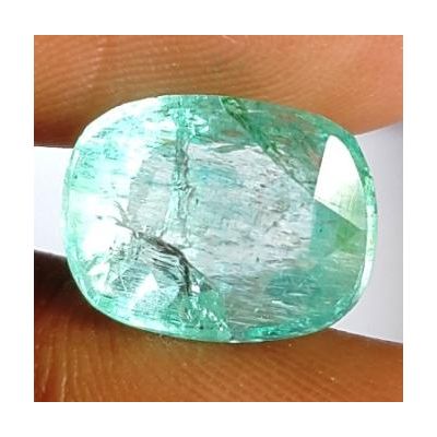 5.84 Carats Natural Columbian Emerald 11.84 x 9.33 x 6.24 mm