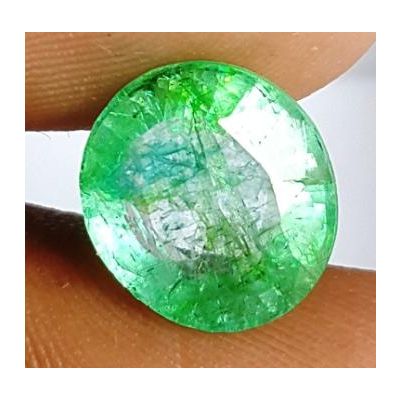 3.90 Carats Natural Columbian Emerald 10.91 x 9.95 x 5.33 mm