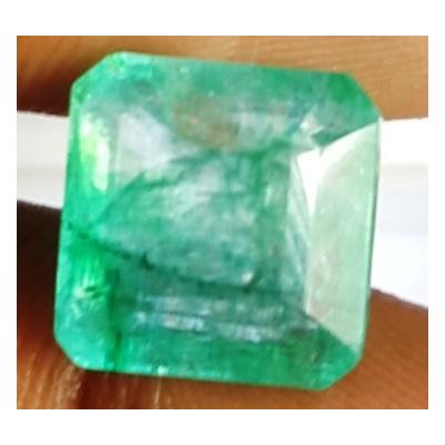 5.74 Carats Natural Columbian Emerald 10.35 x 10.16 x 6.26 mm
