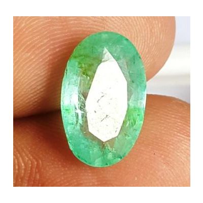 3.97 Carats Natural Columbian Emerald 12.82 x 8.47 x 5.08 mm