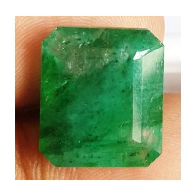 12.37 Carats Natural Zambian Emerald 14.93 x 13.05 x 7.30 mm
