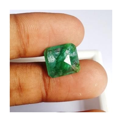 5.66 Carats Natural Zambian Emerald 12.25 x 11.38 x 4.96 mm