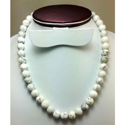 52 Gram Howlite Rosary Bead Size 8 MM (Length 19 Inch)