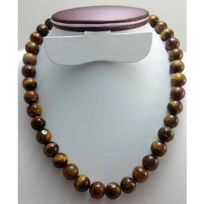 74 Gram Tiger Eye Stone Rosary Bead Size 10 MM (Rosary Length 19 Inch)