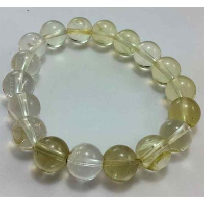 36 Gram Lemon Topaz Bracelet Bead Size 12 MM (Bracelet Length 8 Inch)