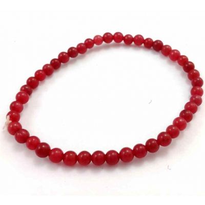 Pinkish Red Jade Bracelet 5 Gram (Length 8 Inch)