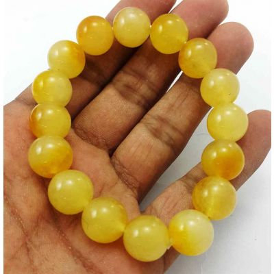 Yellow Jade Bracelet 39 Gram (Length 8 Inch)