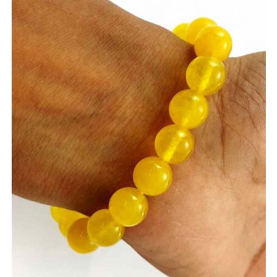 Yellow Jade Bracelet 26 Gram (Length 8 Inch)