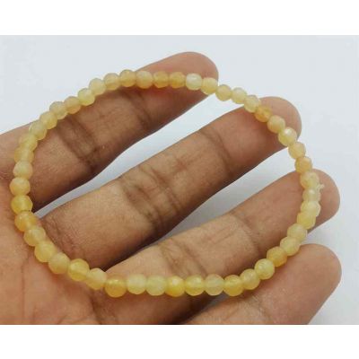 Light Yellow Jade Bracelet 4 Gram (Length 8 Inch)