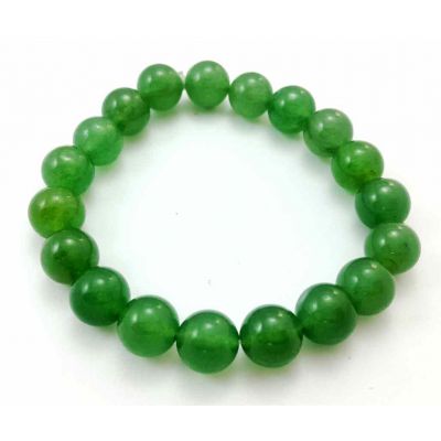 29 gram Green Jade Bracelet Bead Size 10 MM (Bracelet Length 8 Inch)